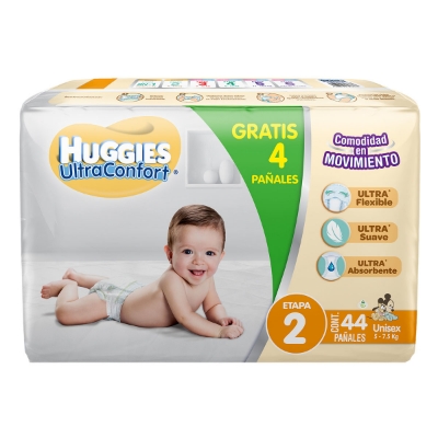 Imagen de Pañal Huggies U.Conf 2 +4Pz 40 PZS