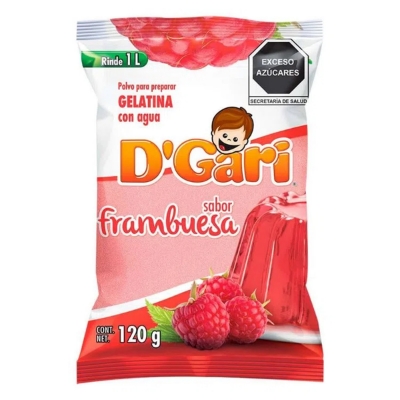 Imagen de Gelatina De Agua D'Gari Frambuesa 120 GRS