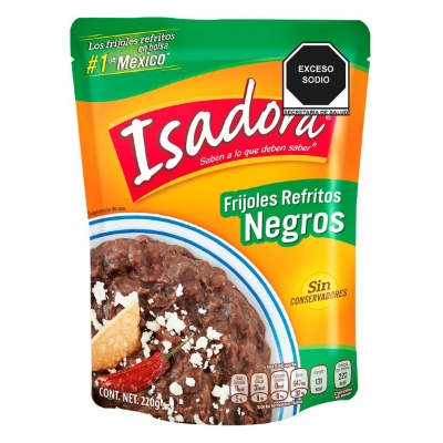 Imagen de Frijoles Isadora Negros Refritos 220 GRS