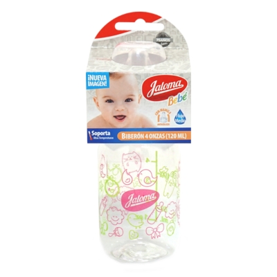 Imagen de Biberon De Plastico Jaloma 4Oz Niña Con Mamila De Silicon 1 PZS