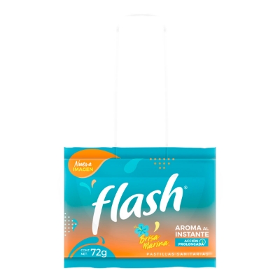 Imagen de Pastillas Sanitarias Flash Brisa Marina Con Gancho 72 GRS