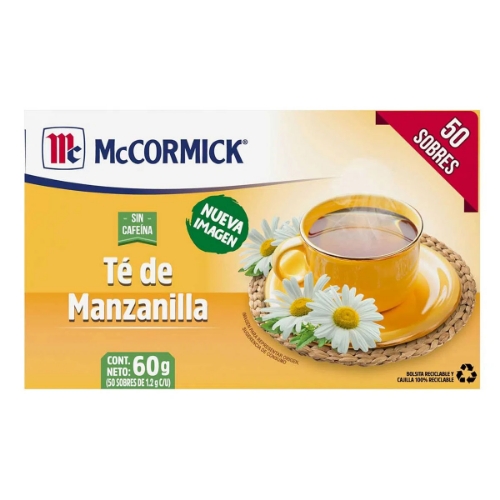 Imagen de Té Mccormick Manzanilla 50 PZS