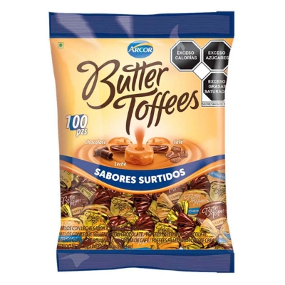 Imagen de Dulce Arcor Butter Toffees Leche Chocolate Cafe 400 GRS