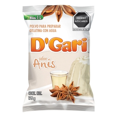 Imagen de Gelatina De Agua D'Gari Anis 120 GRS