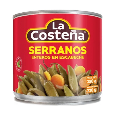 Imagen de Chiles Serranos La Costeña 380 GRS