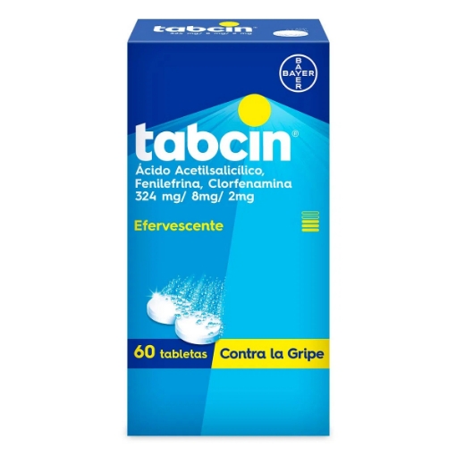 Imagen de Medicamento Tabcin Efervescente 324Mg Azul Exhibidor 60 PZS