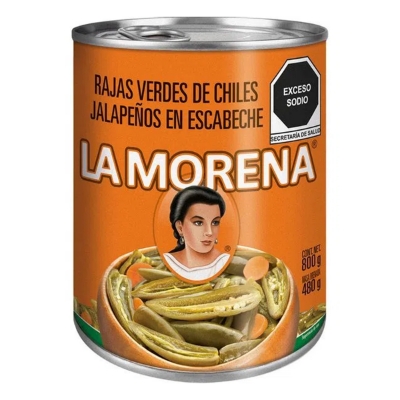 Imagen de Chiles La Morena Rajas 800 GRS