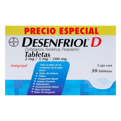 Imagen de Medicamento Desenfriol D Tabletas 30 PZS