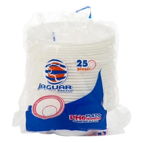 Imagen de Plato Desechable Jaguar Térmico Hondo  25 PZS