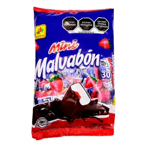 Imagen de Chocolate Mini Malvabon Fresa La Rosa Con  30 PZS