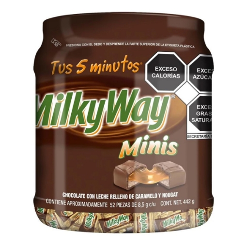 Imagen de Chocolate Milky Way Minis Vitrolero  8.5 GRS
