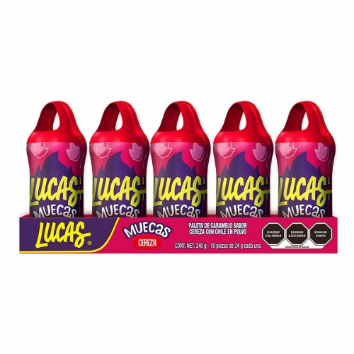 Imagen de Paleta Lucas Muecas Cereza  10 GRS