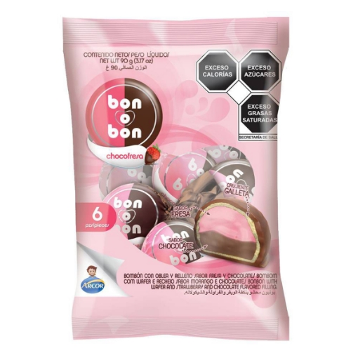 Imagen de Chocolate Bon O Bon Choco Fresa  15 GRS