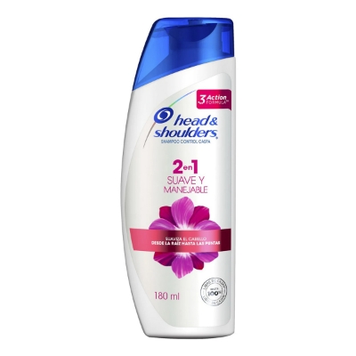 Imagen de Shampoo H&S 2En1 Suave Manejo 180 MLL