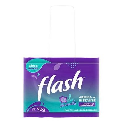 Imagen de Pastilla Sanitaria  Flash Lavanda Con Gancho 72 GRS