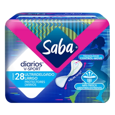 Imagen de Pantiprotector Saba Sport Ultra Delgados LARGO 28 PZS