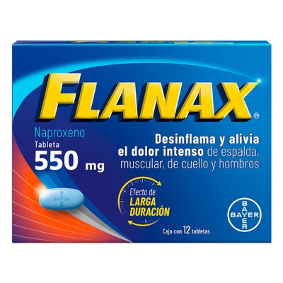 Imagen de Medicamento Flanax 550 Mg Tabletas 12 PZS