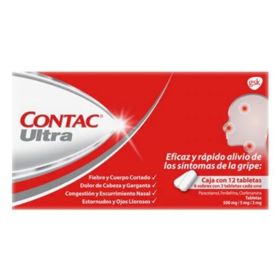 Imagen de Contact Ultra Tab 500 Mg 2 PZS