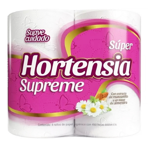 Imagen de Papel Higiénico Hortensia Supreme  4 PZS