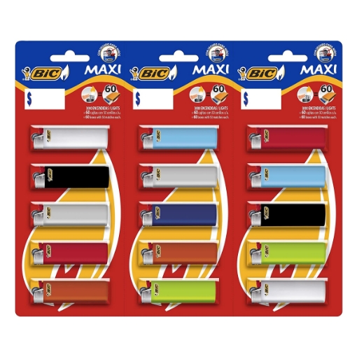 Imagen de Encendedor Bic Cartera Surtida  15 PZS