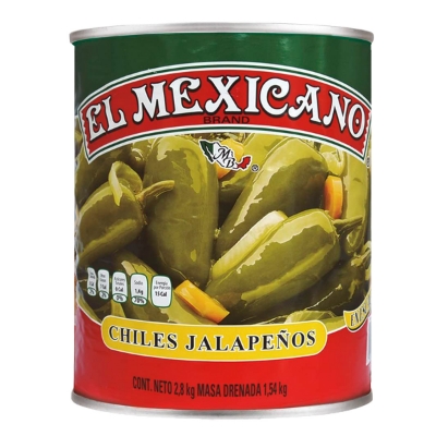 Imagen de Chiles El Mexicano Rajas Verde Lata 2.84 KGS