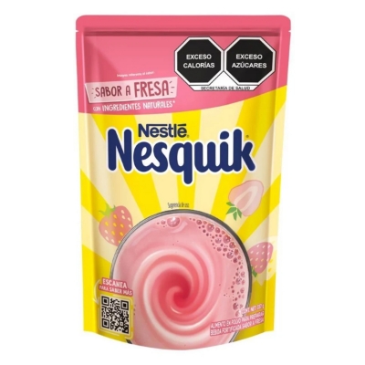 Imagen de Chocolate En Polvo Nesquick Fresa Doypack 357 GRS