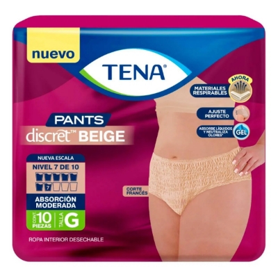 Imagen de Calzón Tena Pants Discret Grande Color Piel 10 PZS