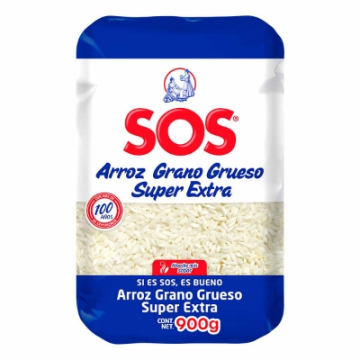 Imagen de Arroz Sos Grueso Super Extra Azul 900 GRS