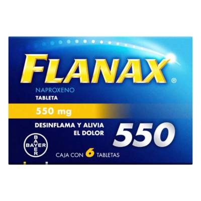 Imagen de Medicamento Flanax 550Mg Tabletas 6 PZS