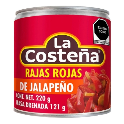 Imagen de Chiles En Rajas Rojas La Costeña 220 GRS