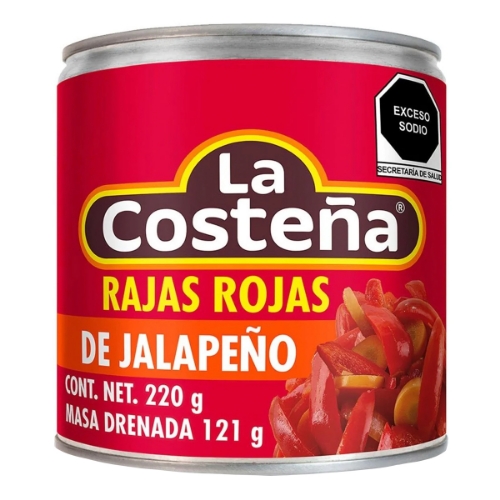 Imagen de Chiles En Rajas Rojas La Costeña  220 GRS