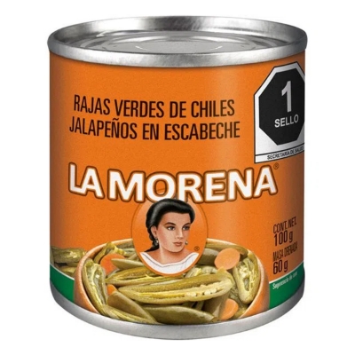 Imagen de Chiles La Morena Rajas 100 GRS