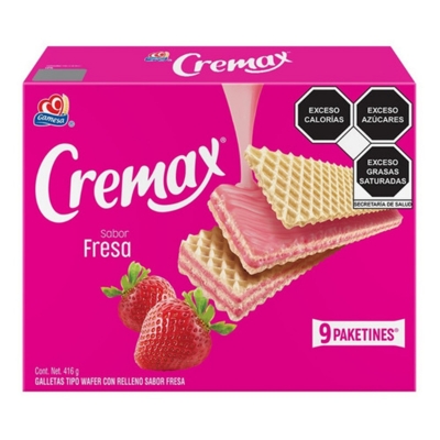 Imagen de Galletas Gamesa Cremax De Nieve Fresa 416 GRS