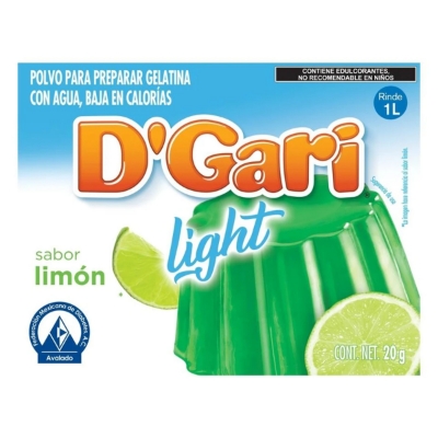 Imagen de Gelatina De Agua D'Gari Limón 20 GRS