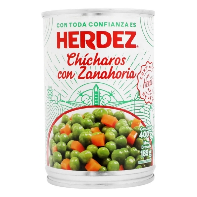 Imagen de Chicharos Con Zanahoria Herdez 400 GRS