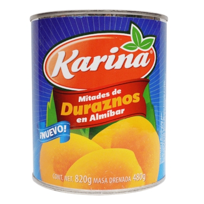 Imagen de Duraznos En Mitades Karina 820 GRS