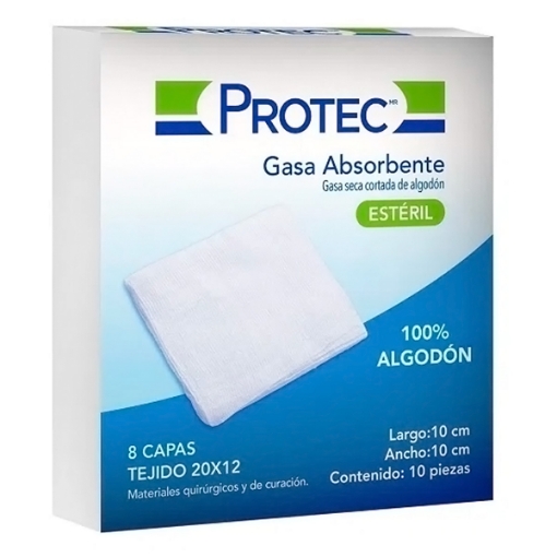 Imagen de Gasa Absorbente Protec 10 X 10 Cm 10 PZS