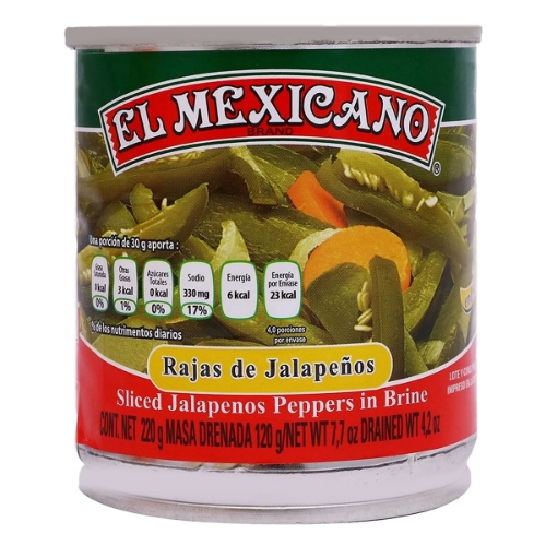 Imagen de Chiles El Mexicano Rajas Verde  220 GRS