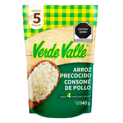 Imagen de Arroz Verde Valle Precocido Blanco 140 GRS