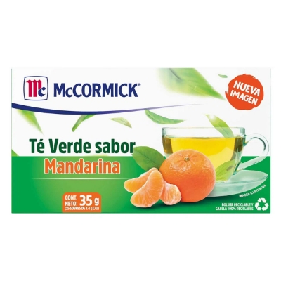 Imagen de Té Mccormick Verde Mandarina 25 PZS