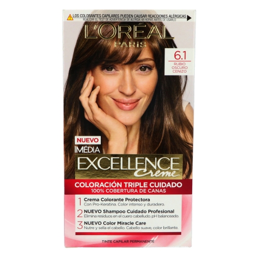 Imagen de Tinte Imedia Excellence 6.1 Rubio Oscuro Cenizo 1 PZS
