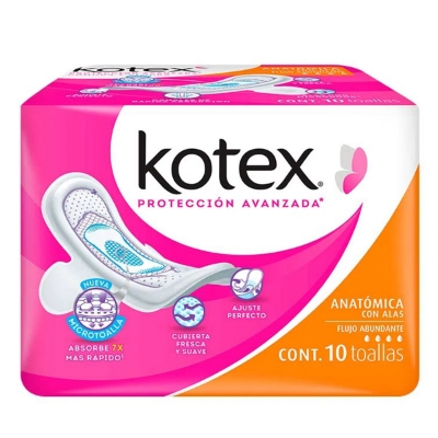 Imagen de Toalla Femenina Kotex Anatomica C/A 10 PZS