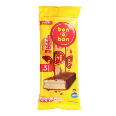 Imagen de Chocolate Bon O Bon Oblea Leche 27 GRS