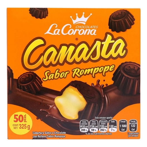 Imagen de Chocolate Canasta La Corona Rompope  50 PZS