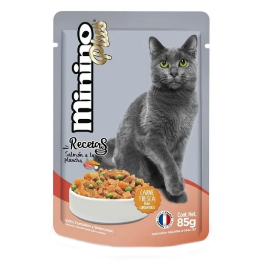 Imagen de Sobres Minino Plus Salmón A La Plancha  85 GRS