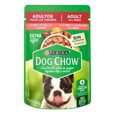 Imagen de Sobres Dog Chow Adulto Carne 100 GRS