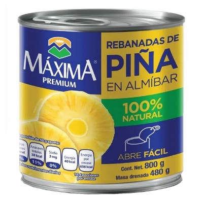 Imagen de Piña En Rebanadas Máxima Abre Fácil 800 GRS