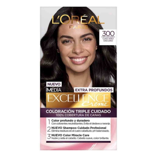 Imagen de Tinte Imedia Excellence  300 Castaño Oscuro Profundo 1 PZS