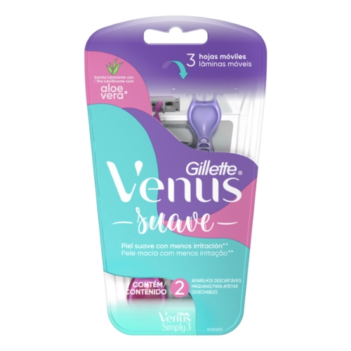 Imagen de Rastrillo Simply Venus 3Hojas  2 PZS