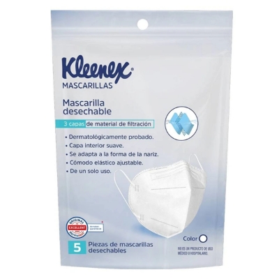 Imagen de Mascarillas Deschable Kleenex 5 PZS